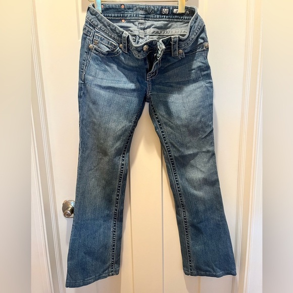 Miss Me Denim - Miss me 29 mid rise easy boot plain jean inseam 34